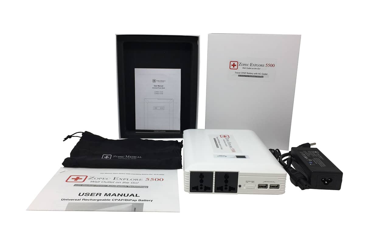 Zopec Explore 5500 AC Premium Travel & UPS Battery System 160Wh